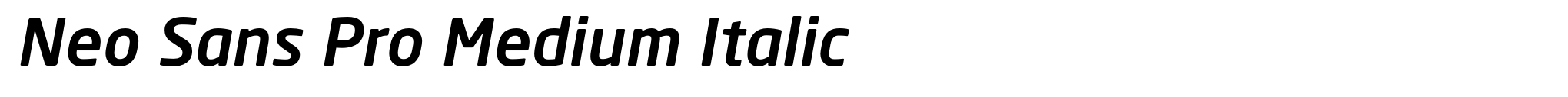 Neo Sans Pro Medium Italic image